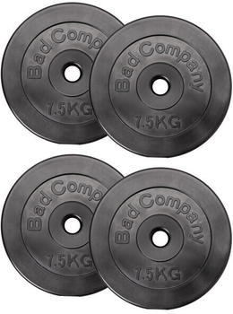 Bad Company 30 Kg (4x7,5) Hantelscheiben Hantel Hanteln 30/31mm Kunst (20311675)