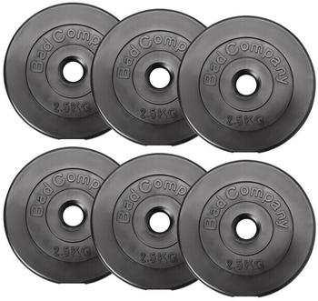 Bad Company 15 Kg (6x2,5) Hantelscheiben Hantel Hanteln 30/31mm Kunst (20330003)