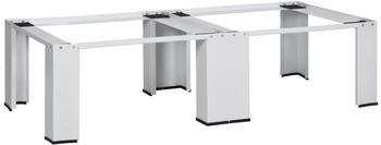 vidaXL Doppel-Untergestell f&uuml;r Waschmaschine und Trockner Wei&szlig; 554555