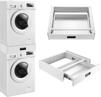 en.casa Verbindungsrahmen für Waschmaschine/Trockner mit Schublade