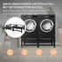 ML-Design Doppel Waschmaschinen Untergestell, 124x55x37 cm, Schwarz, aus Stahl, inkl. 2 Ablagen, bis 150 kg, verstellbare Füße, Doppeluntergestell Doppelpodest Erhöhung