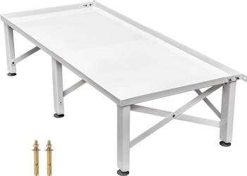 VEVOR Waschmaschinen Untergestell Doppel 124x55x30 cm wei&szlig;