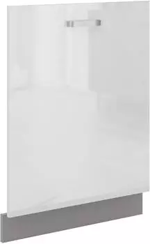Küchenpreis-Bombe Frontblende Geschirrspüler vollintegriert 60 cm Weiß Hochglanz Küche Bianca Grey