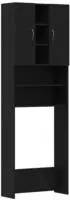 vidaXL Waschmaschinenschrank Schwarz Eichen-Optik 64x25,5x190 cm
