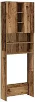 vidaXL Waschmaschinenschrank Altholz-Optik 64x25,5x190 cm