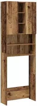 vidaXL Waschmaschinenschrank Altholz-Optik 64x25,5x190 cm