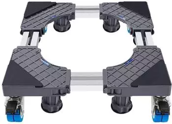 LuxusKollektion Waschmaschinen-Untergestell verstellbar 45-68cm, bis 400kg, 4 Räder & 8 Füße