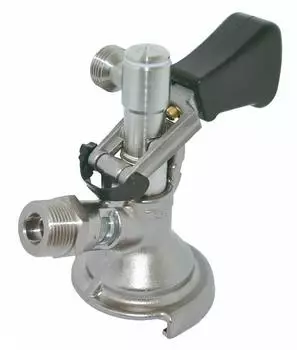 ich-zapfe Zapfkopf Keg-Verschluss, Flach Fitting, seitlicher Ausgang (Thekenanstich)