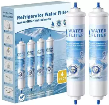 LuxusKollektion Kühlschrank-Wasserfilter, 4er-Pack, kompatibel mit Samsung DA29-10105J, DA99-02131B, WSF-100, EF9603, LG Inline (DA29-10105J)
