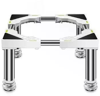 LuxusKollektion Waschmaschinensockel höhenverstellbar 45-65cm, Edelstahl/Polypropylen
