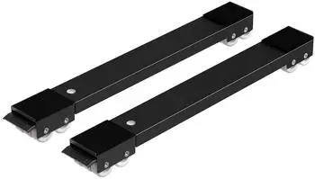 LuxusKollektion Waschmaschinen-Untergestell 2er-Set, 44-70,5cm, 24 Räder mit Bremse, schwarz