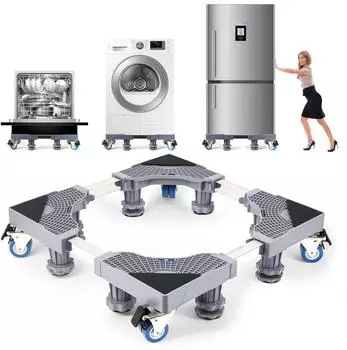 LuxusKollektion Untergestell für Haushaltsgeräte, verstellbar 45-68cm, grau, 400kg (WUFANC)