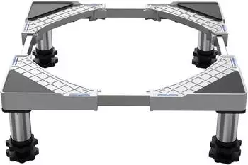 LuxusKollektion Waschmaschinen-Untergestell verstellbar 44,5-67cm Breite, 18-22cm Höhe, 350kg (Weiß)