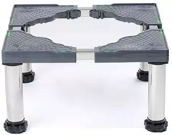 LuxusKollektion Verstellbares Untergestell für Waschmaschine/Trockner/Kühlschrank 45-70cm, 20cm Höhe, Edelstahl/Polypropylen
