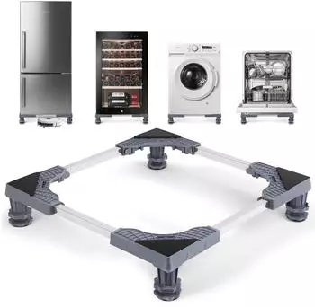 LuxusKollektion Waschmaschinen-Untergestell verstellbar 42-66cm, 200kg, grau