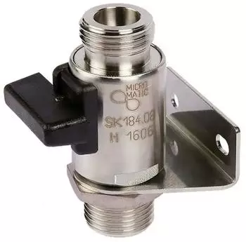 ich-zapfe Wandhalter mit Abstellhahn für Bierzapfanlagen 5/8 Zoll, NW 7mm (B1052)