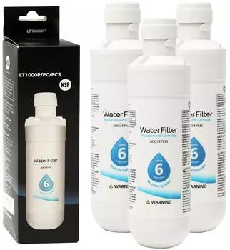 LuxusKollektion K&uuml;hlschrank-Wasserfilter kompatibel mit Kenmore 9980, 3er-Pack (LT1000P)