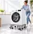 Relaxdays Waschmaschinenuntergestell verstellbar, 42-65cm, bis 400kg, 4 Räder & 8 Füße