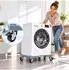 Relaxdays Waschmaschinenuntergestell verstellbar, 42-65cm, bis 300kg, 4 Räder & Füße
