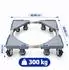 Relaxdays Waschmaschinenuntergestell verstellbar, 42-65cm, bis 300kg, 4 Räder & Füße