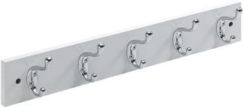 Hettich Garderobenleiste 5 Haken 50,0 x 8,0 x 7,5 cm weiß - [GLO763144678]