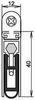 T&uuml;rdichtung K&auml;ltefeind Allround&reg; 1-1075 1-s.L.833mm Alu.silberf.HLT L/R...
