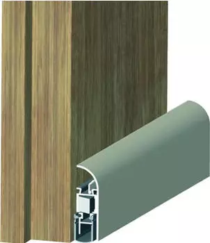 Athmer T&uuml;rdichtung, T&uuml;rdichtung Schall-Ex Applic A 1-seitig L&auml;nge 930 mm Aluminium silber Holzt&uuml;ren (1-658-0930)