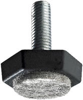 Hettich - M&ouml;belfu&szlig; Mit Filz M8 X 23 Mm Stahl/kunststoff/filz, 2 St&uuml;ck