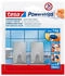 tesa Powerstrips Haken Small Metall ECKIG - Selbstklebender WandhakenMetall