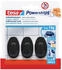 tesa Powerstrips Klebehaken Small Oval - 3 x selbstklebende Wandhaken 1 kg Halteleistung - Schwarz