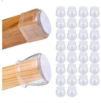 Relaxdays Stuhlbeinkappen Stuhlgleiter Stuhlbeinschoner Filzgleiter Möbelgleiter elastisch