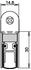 Athmer Türdichtung, Türdichtung Schall-Ex DUO L-15 WS 1-382 2-seitig Länge 833 mm Aluminium silberfarben eloxiert Ho... (1-382-0835)