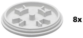 Wagner QuickClick Kunststoffgleiter HYPER - 8er-Set Ersatzgleiter &Oslash; 50 mm - f&uuml;r Basis &Oslash; 50 mm - 15833800 - wei&szlig; Kunststoff 15833800