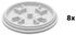Wagner QuickClick Kunststoffgleiter HYPER - 8er-Set Ersatzgleiter Ø 50 mm - für Basis Ø 50 mm - 15833800 - weiß Kunststoff 15833800