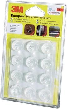 3M Bumpon Elastikpuffer, transparent, rund, Durchm. 22,3 mm Höhe: 10,1 mm, selbstklebend, absorbieren (12 Stück) (SJ5309BL)
