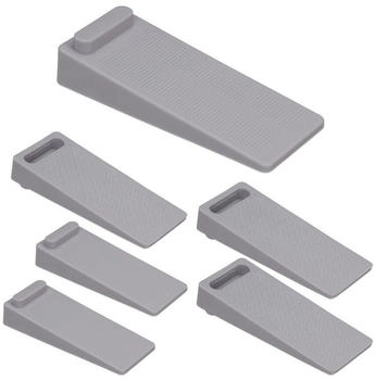 Relaxdays T&uuml;rstopper Keil, T&uuml;rkeil 6 St&uuml;ck, Gummikeil rutschfest, Gummistopper T&uuml;rpuffer
