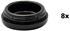 Wagner QuickClick Kunststoffgleiter robust BLACK - 8er-Set Ersatzgleiter Ø 20 mm - für Basis Ø 20 mm - 15821900