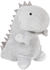 Relaxdays Türstopper dino Tierischer Türpuffer Kuschel-Türsack Stoff-Bodenstopper grau