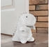 Relaxdays Türstopper dino Tierischer Türpuffer Kuschel-Türsack Stoff-Bodenstopper grau