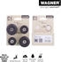 Wagner Design-Wandhaken DOT 4tlg. Set - Ø 40 x 25 mm & Ø 50 x 30 mm Kunststoff & Stahl galvanisiert schwarz - 17020024