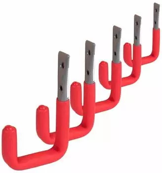 Alberts Wandhaken U-Form mit roter Gummierung, 120 x 83 mm, &Oslash; 12 mm (802158)