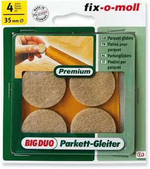 Fix-o-moll Big-Duo Parkettgl.35mm 4 Stück