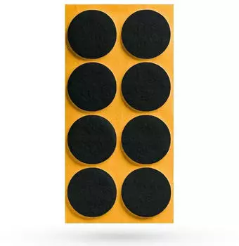 Sotech Filzgleiter &Oslash;35 x 3 mm Selbstklebend Schwarz