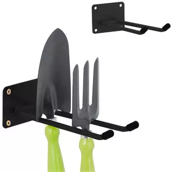 Relaxdays Langer Wandhaken 2er Set Schwarz