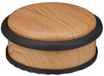 Relaxdays 2 x T&uuml;rstopper Holzoptik Hellbraun chwarz