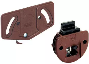 Hettich Montagesatz SlideLine 1plus f&uuml;r eine T&uuml;r 30 kg Kunststoff Braun