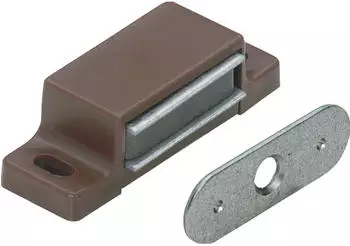 Hettich Magnetschn&auml;pper 4 kg Platte starr Braun 4 St&uuml;ck