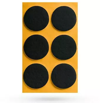 Sotech Filzgleiter &Oslash;40 x 3 mm Selbstklebend Schwarz