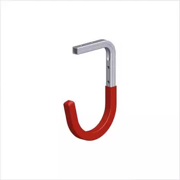 Alfer Wand u. Deckenhaken gummiert Typ 8 T 110 x H 165 x T 90 mm Aluminium blank rot