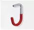 Alfer Wand u. Deckenhaken gummiert Typ 8 T 110 x H 165 x T 90 mm Aluminium blank rot